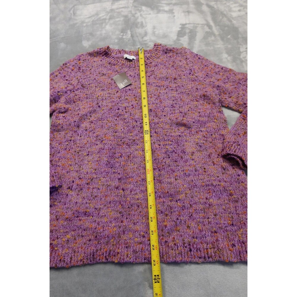 J.Jill Women's Size XS Petite Persian Violet Multi Harvest Moon Sweater NWT - Picture 6 of 8